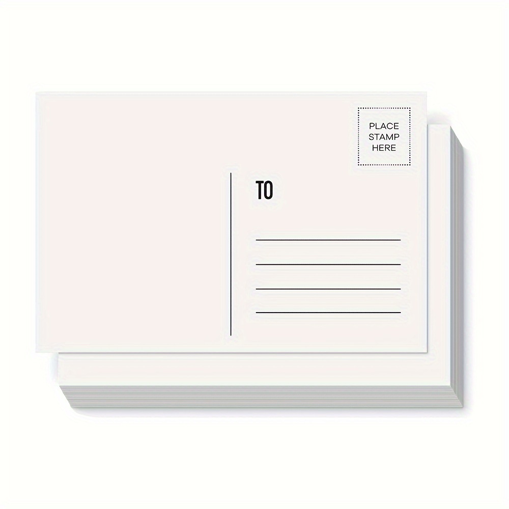 

50-pack White 4x6 Blank Postcards, Mailable & Printable, 300gsm Thick Cardstock