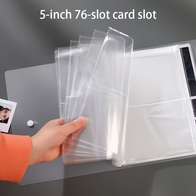 TEMU 5-inch Large Capacity Photo Album, - Designed To Hold 6-inch Photos, Ideal For Instant Prints, Postcards, And Stickers, Detail Of And Gatherings