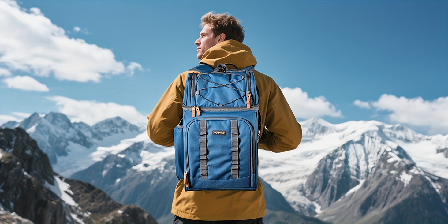 Camouflage Insulated Cooler Duffel Bag, 48 Cans Insulated Leak-proof Soft Cooler Bag, Large Capacity, Multi-pocket Lightweight Lunch Bag For Camping, Picnics And Traveling