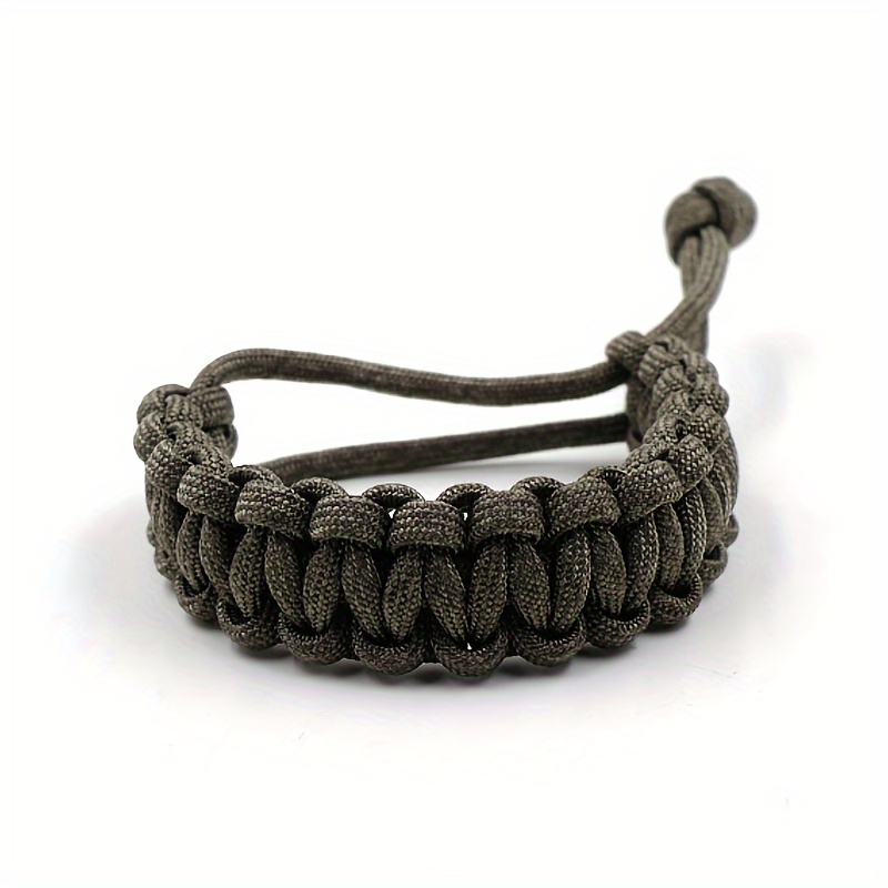 Men's Braided Rope Bracelets, Adjustable Cord Options in Grey & Beige