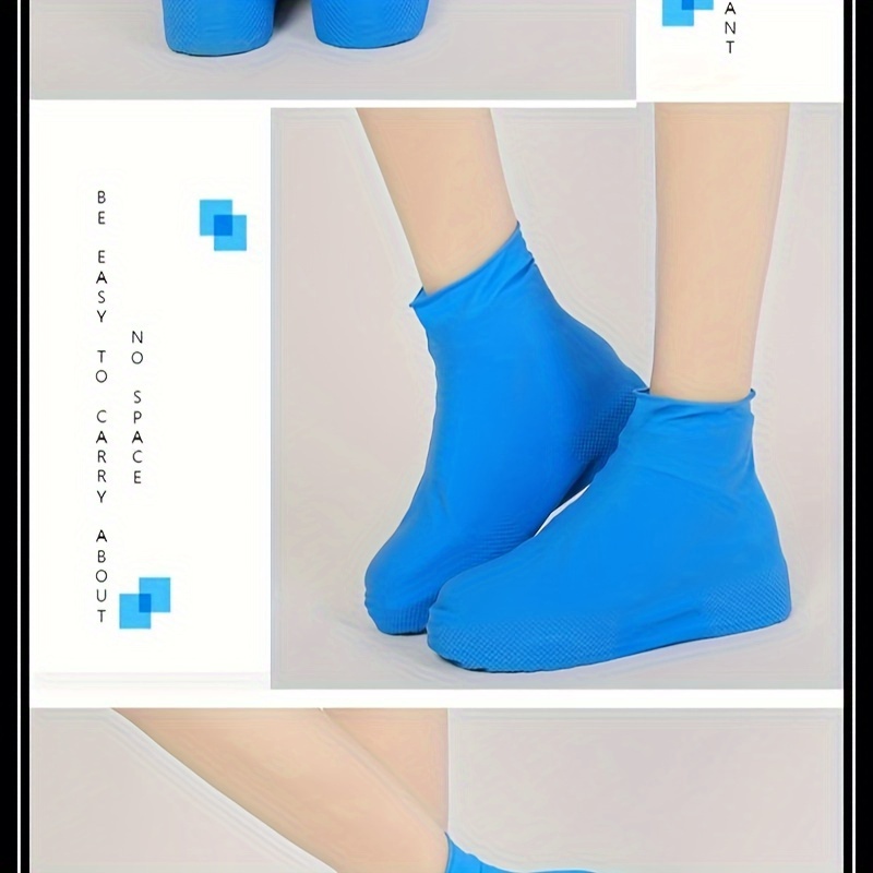 1pair Waterproof Shoe Covers, Unisex Shoe Protectors, Elastic And Durable Boots Covers, Suitable For Rainy Days