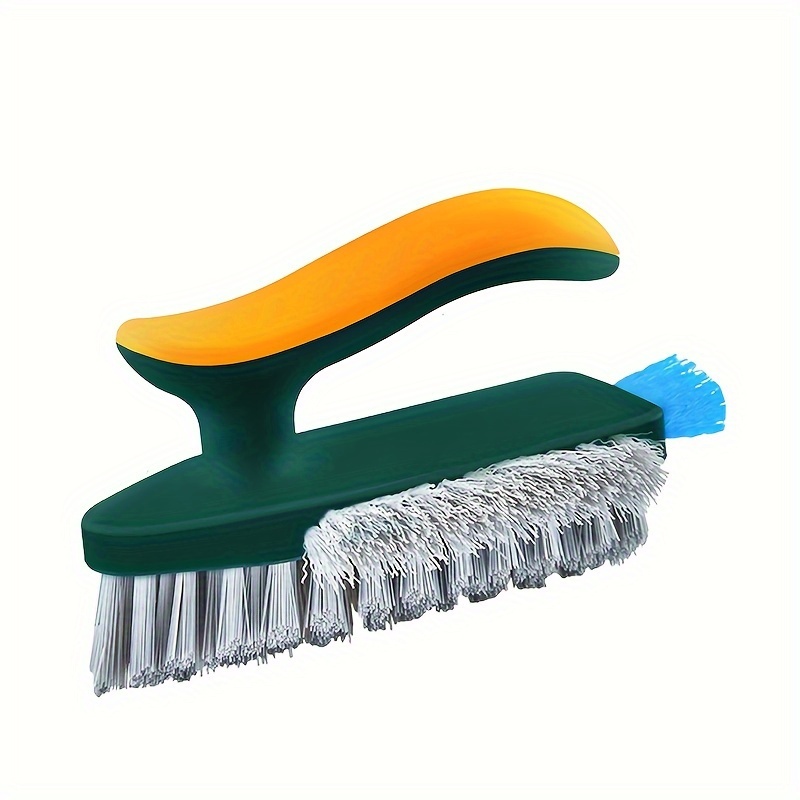 E-shop 2-in-1 Reinigungsbürste, multifunktionale Fugenbürste, Bodenbürste, Badezimmereckenfugenbürste, Toilettenreinigungsbürste, grün/weiß, 1 Stück,