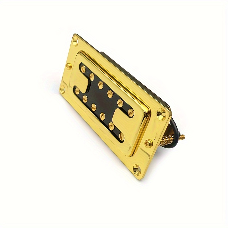 RB Style Mini Humbucker Pickup, 12-Hole, 72x32mm, for Rickenbacker Style Guitar, Chrome/Golden, Electric Guitar Accessory, Metal Body, No Power, Wireless
