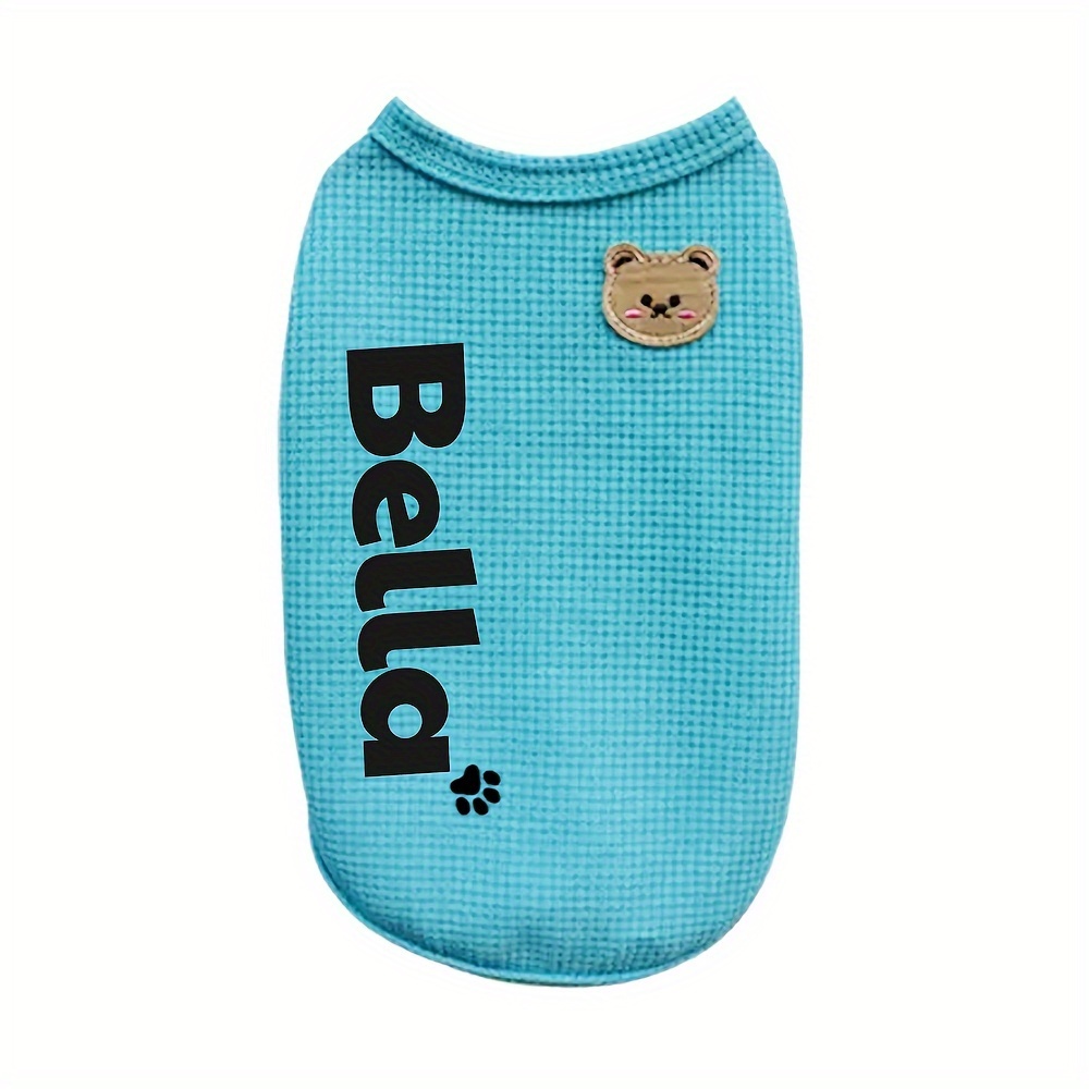 E-shop Personalisierte Katzen- und Hundebekleidung, individuelles Waffel-Stil Haustierweste, geeignet für kleine und mittelgroße Hunde im Frühling und