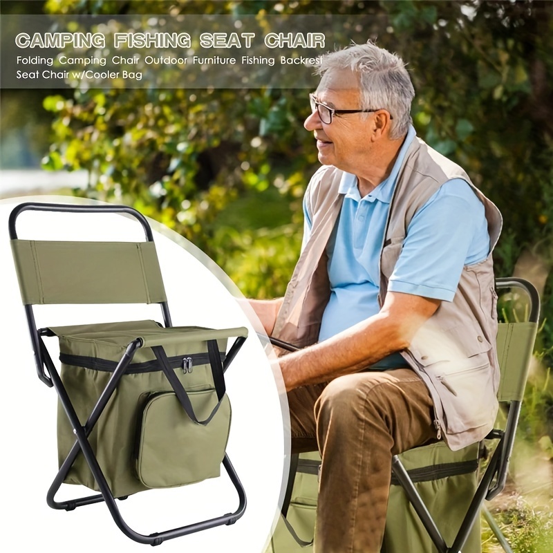 1pc Portable Multifunctional Folding Chair Outdoor Camping Chair
