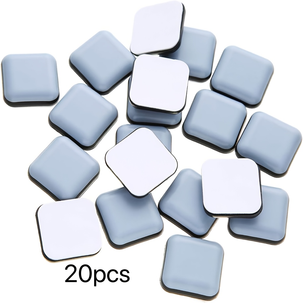 TEMU 20pcs Teflon Furniture Sliders, Square Adhesive Moving Pads, Easy Furniture For Effortless Furniture Movement