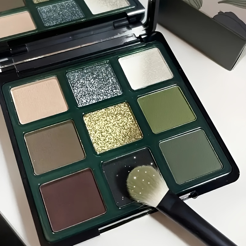 kapeine 9 color eyeshadow palette with matte pearlescent and fine glitter textures waterproof and long lasting suitable for daily and party makeup looks Product details 1