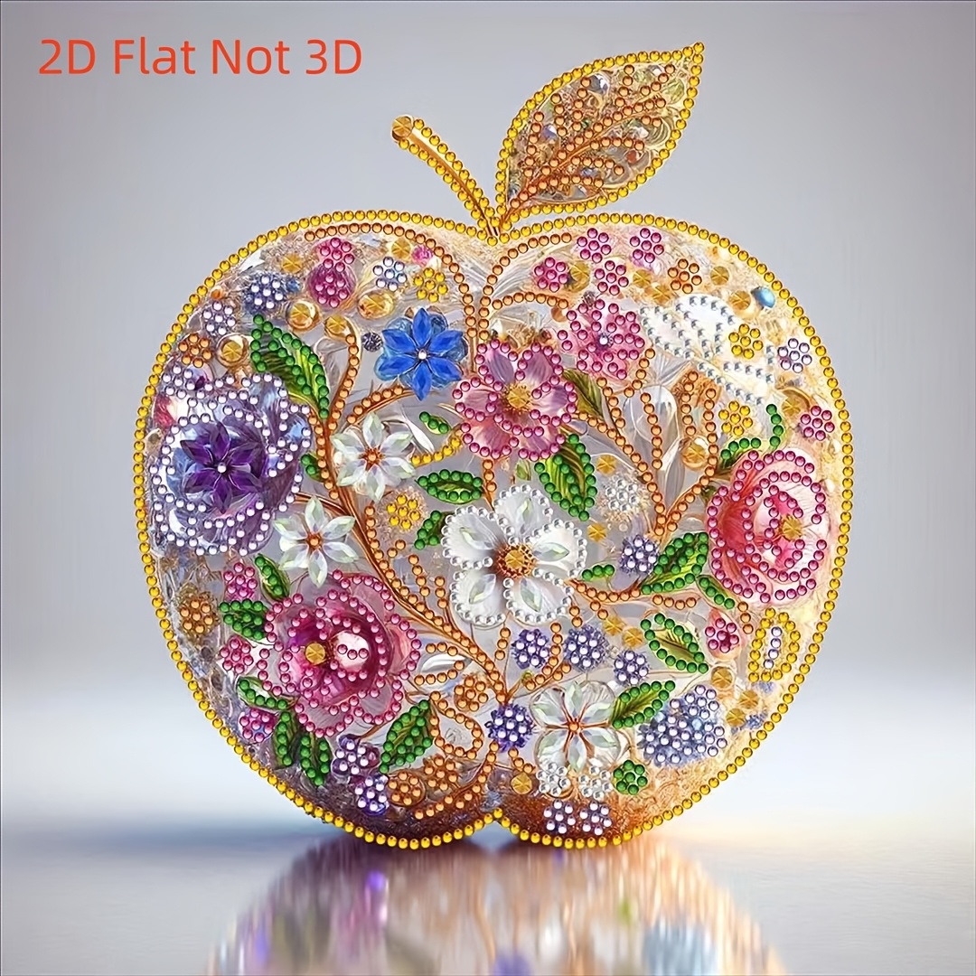TEMU 1pc 2d Flat Design -themed Diamond Painting, Irregular Inlay, Handmade Craft, Creative Gift, Exquisite Craft Suitable For Beginners And Craft