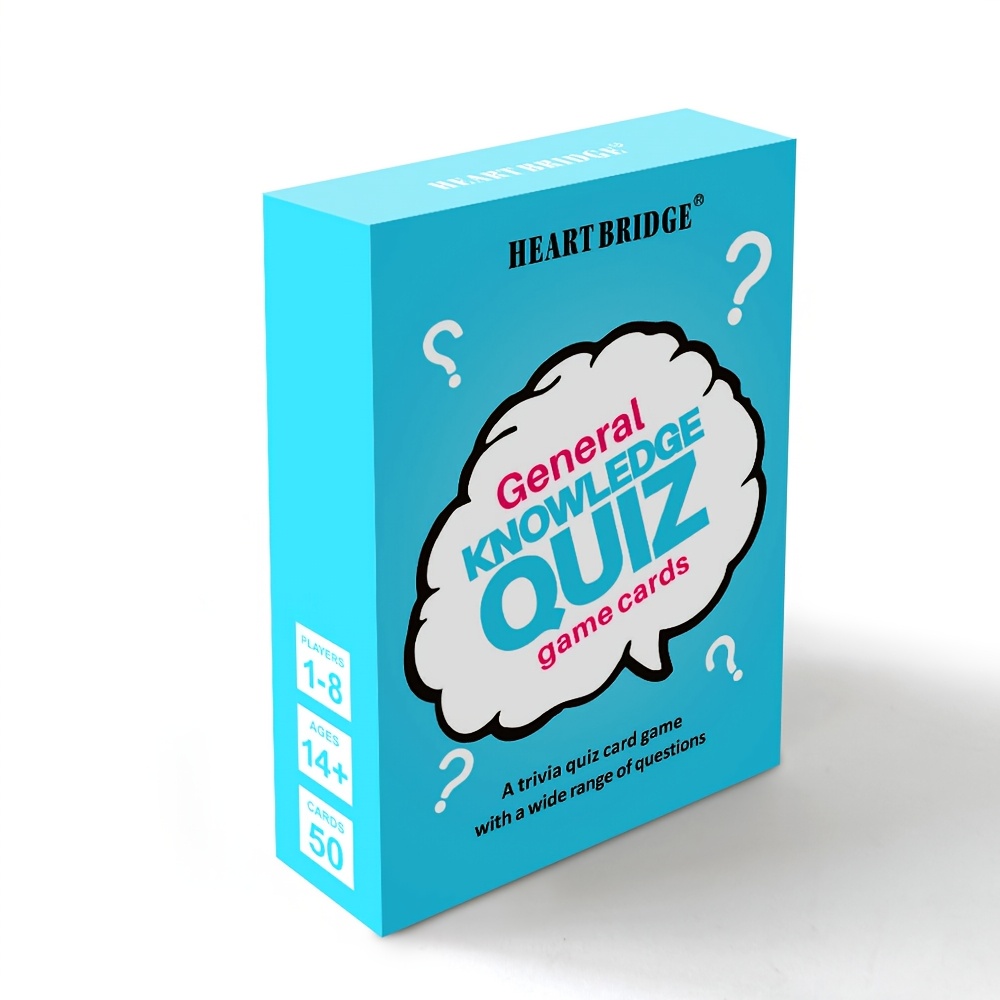 HEART BRIDGE Knowledge Trivia Card Game with 150 Fun Questions