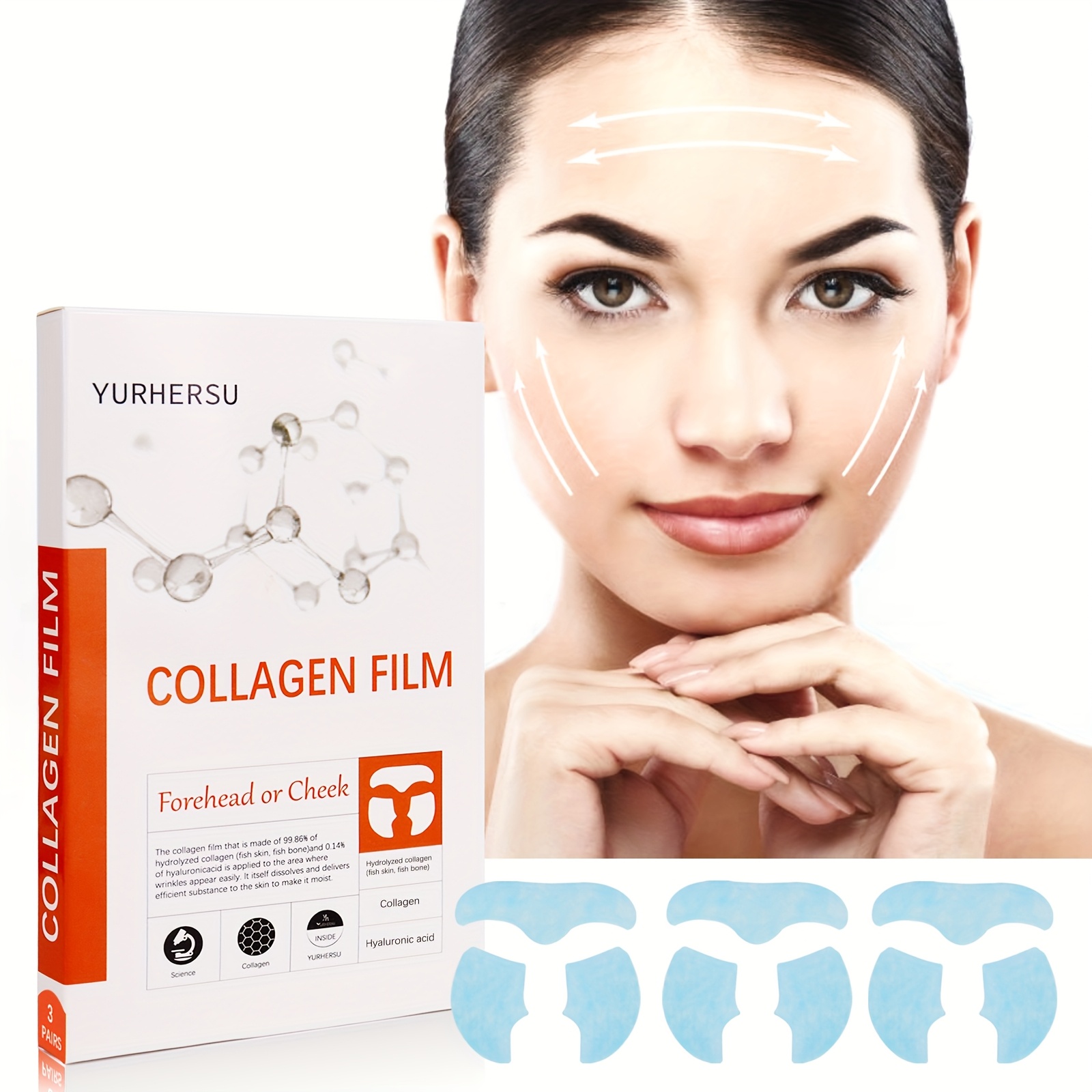 collagen facial mask patch moisturizes     hydrates and nourishes the skin replenishes skin moisture prevents dry skin 0
