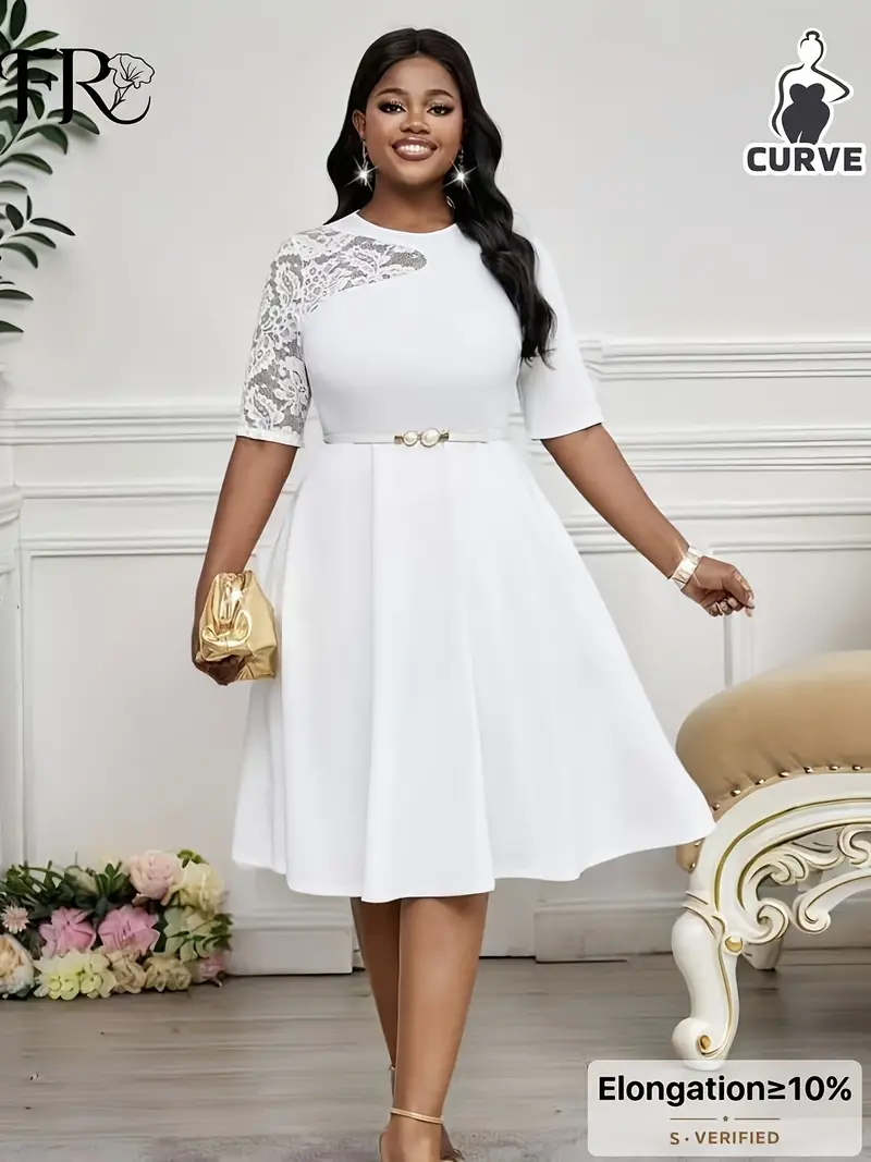 lace spliced midi dress Lace Spliced Backless Midi Dress