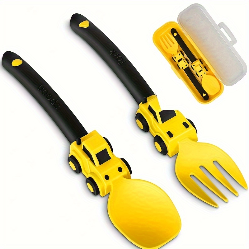 

Adorable Car & Spoon Set For - -feeding Tableware, Easter