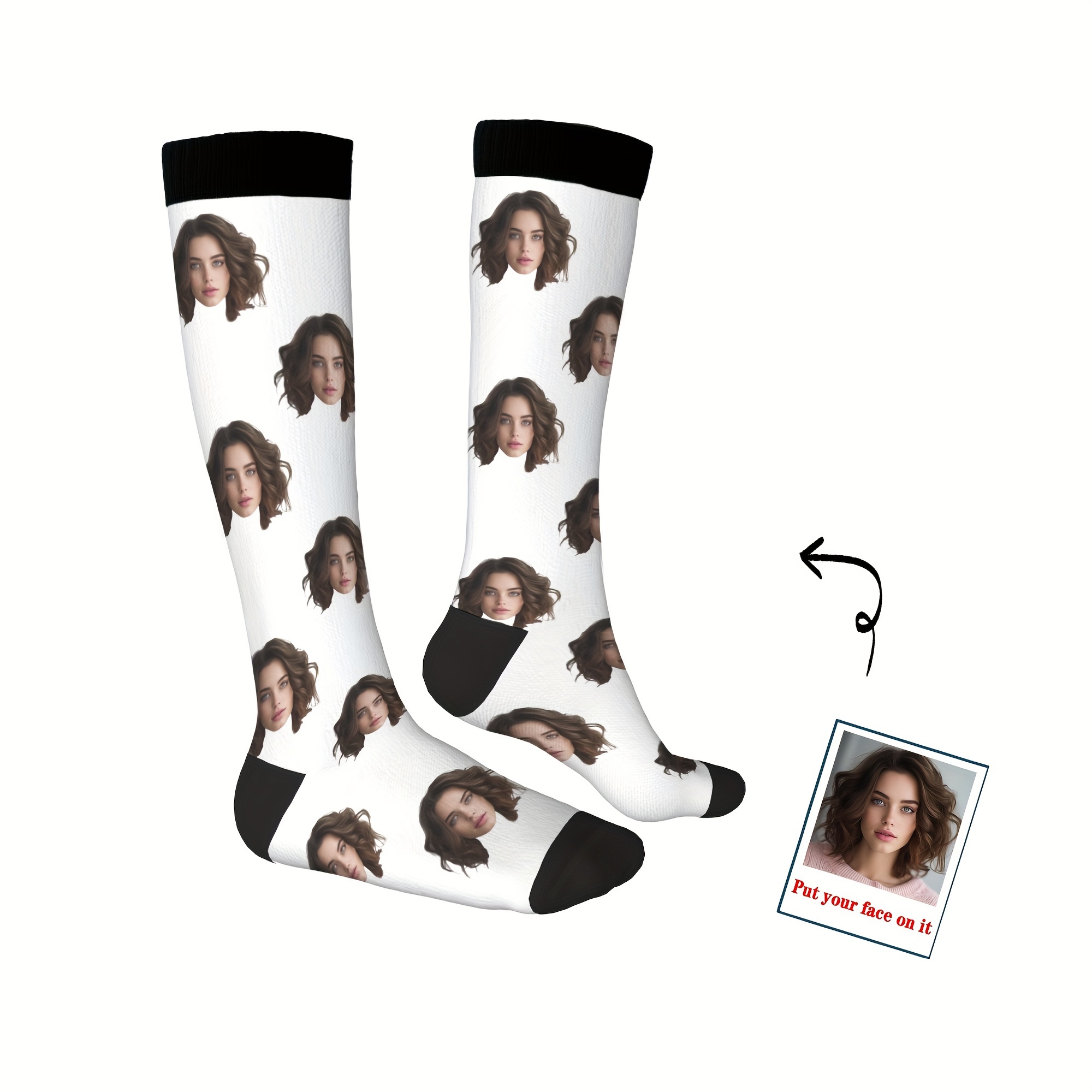 TEMU Calcetines Personalizados con Foto, Regalo Divertido y Original, Calcetines de Moda para Hombres y Mujeres, Ideal para Fiestas