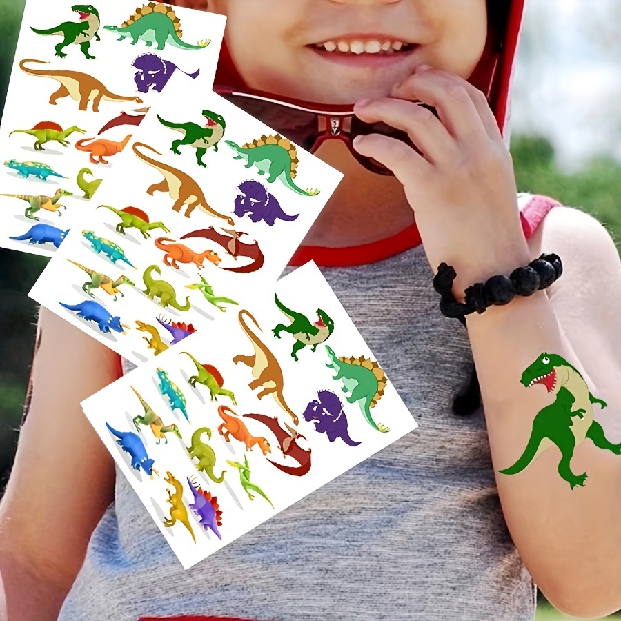 50 Pcs 3d Dinosaurios Tatuajes Temporales Niños Niñas - Temu