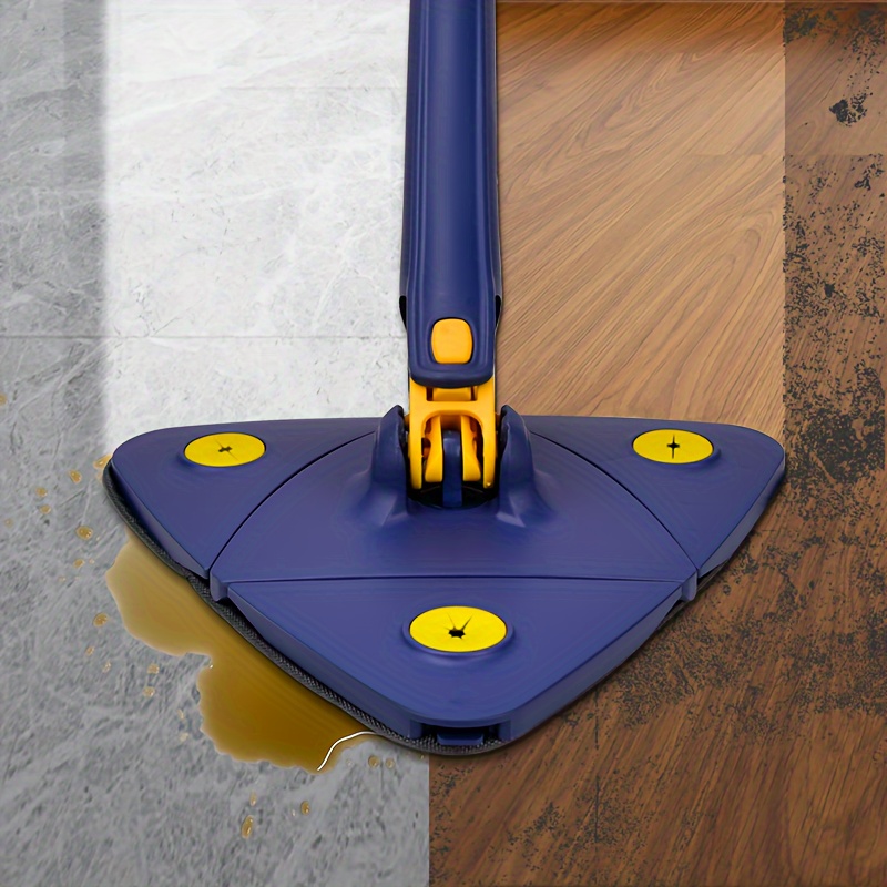  mop kit with 4 washable microfiber pads design multipurpose wet dry mop for glass walls ceilings ideal for room bedroom cleaning durable stainless steel handle details 4