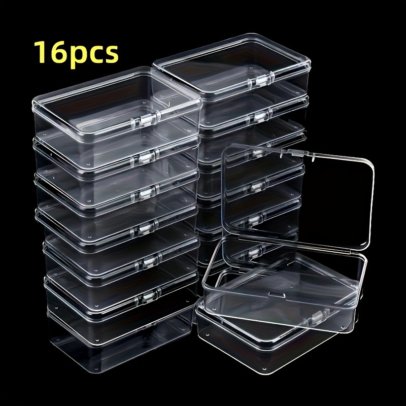 

16pcs Set Clear Plastic Storage , 3.7x2.5x0.98 - Portable Organizer For , Jewelry, Crafts & Small