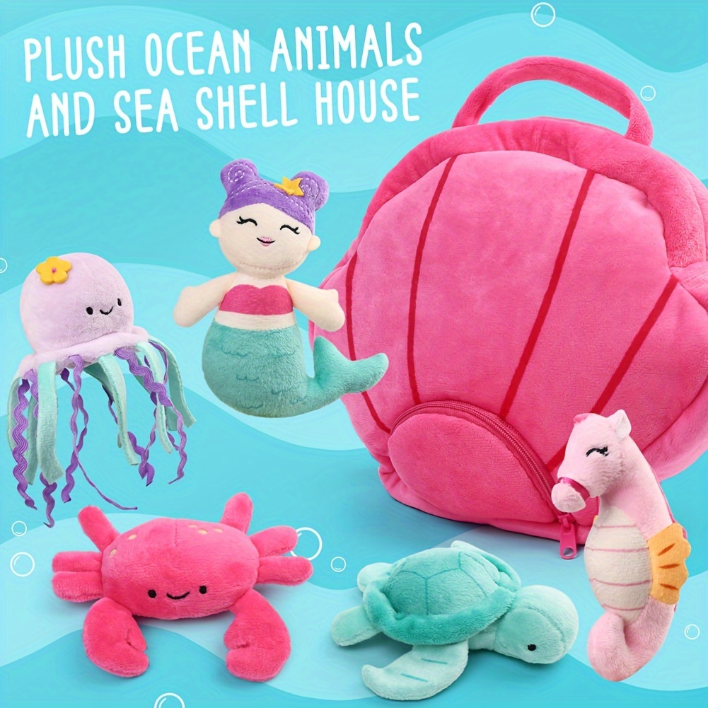 Ocean Stuffed Animal Small Sea Creature Plush Toys Shell - Temu