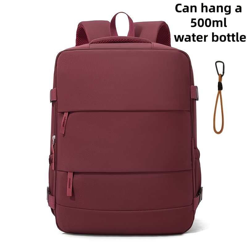 TEMU Mochila de tamaño de aerolínea, mochila de viaje de color liso, bolsa escolar unisex para , mochila para viaje de negocios, mochila de negocios