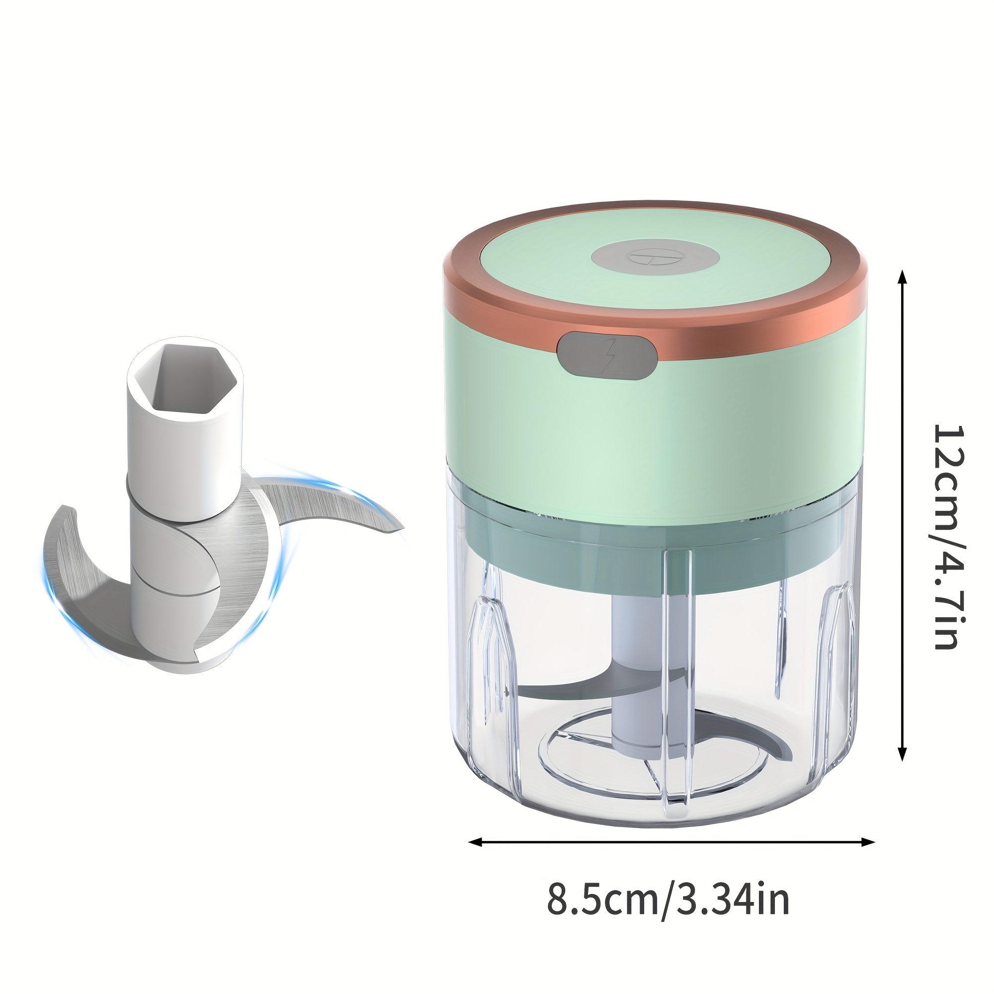 meat grinder vegetable chopper electric garlic chopper usb rechargeable mini chopper powerful small food processor blender for vegetables wireless food chopper for ginger chili fruit meat etc 250ml Product details 1