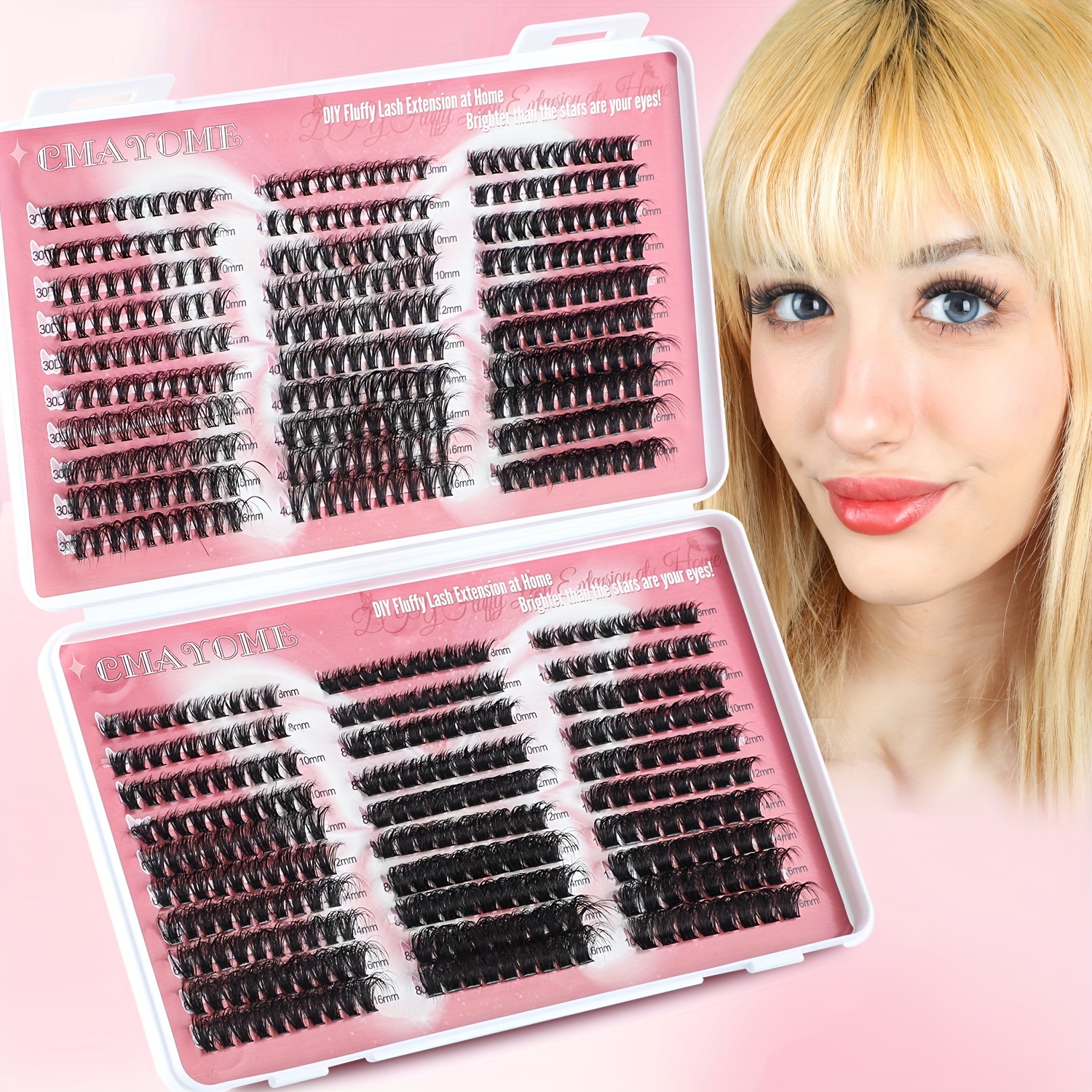 

Diy Eyelash Extension Clusters 570 Clusters False Eyelashes 3d Effect Personal Natural Eyelashes At Home Eyelash Extension Volume Blending