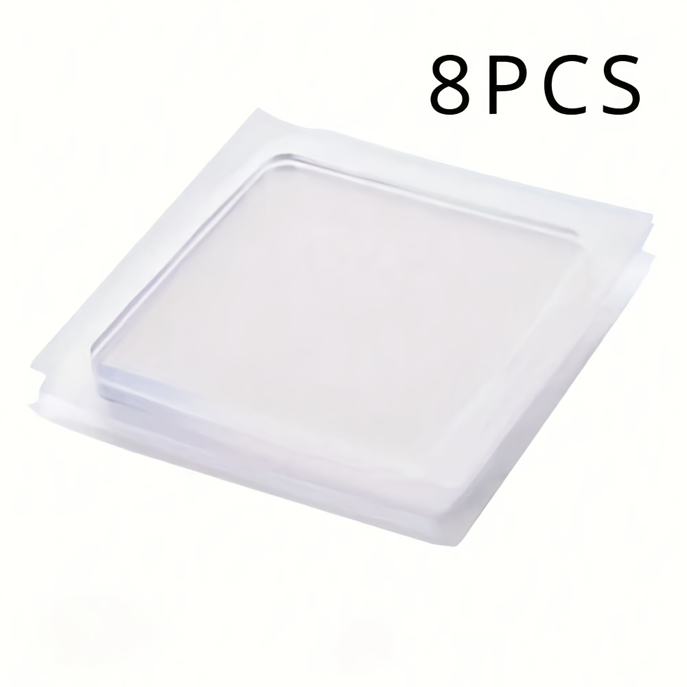 8pcs Clear Transparent Pu Material Soft Glue Furniture Pads - Shock Absorbing, Heat Resistant, Noise Reducing, Non-slip Floor Protectors For Washing Machines, Sofas, Coffee Tables - No Power Needed