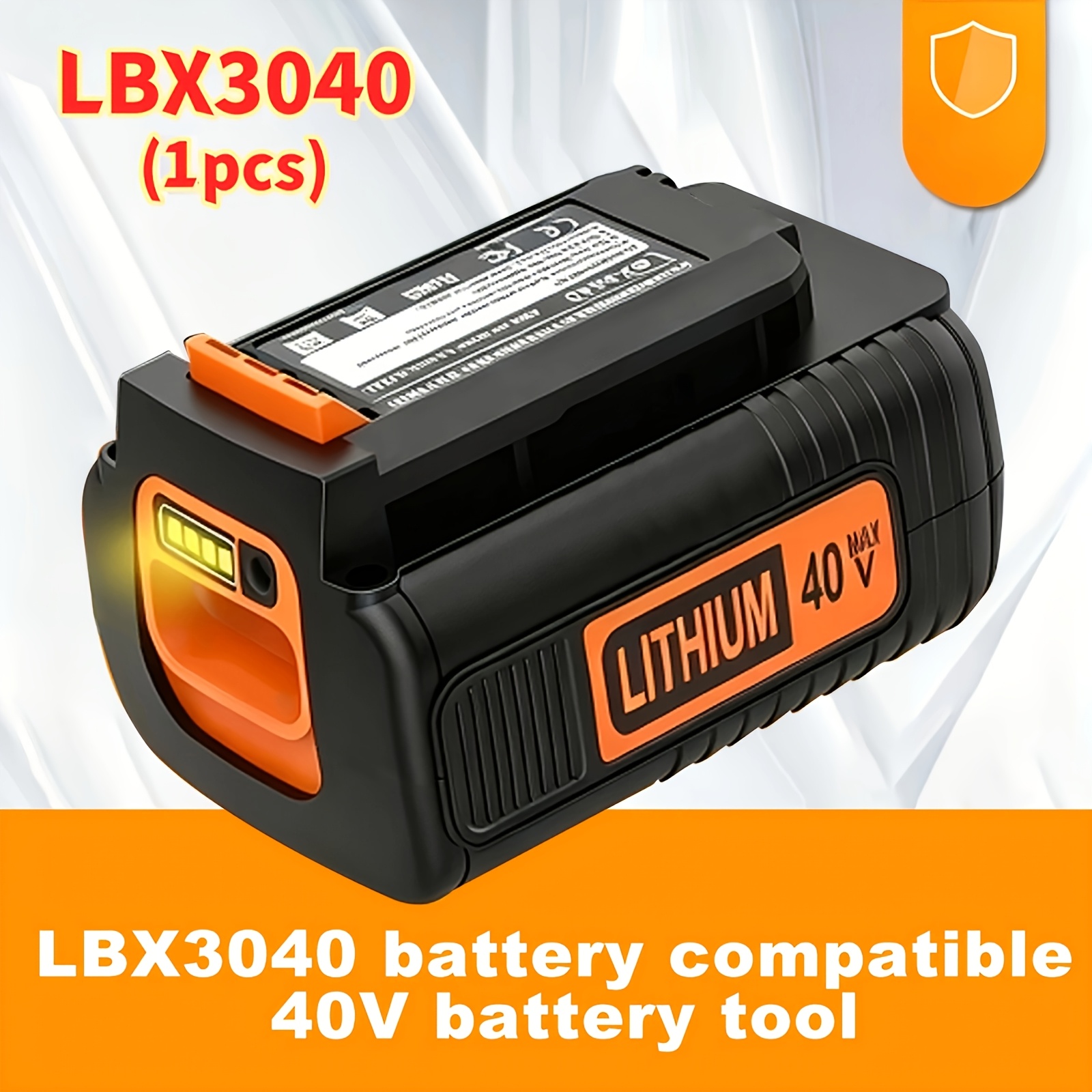 TEMU Batterie de remplacement Lithium-Ion 40V 3000Mah Compatible avec les outils électriques 36V 40V, Convient pour LBXR36 LBX2040 LBXR2036 LBX1540