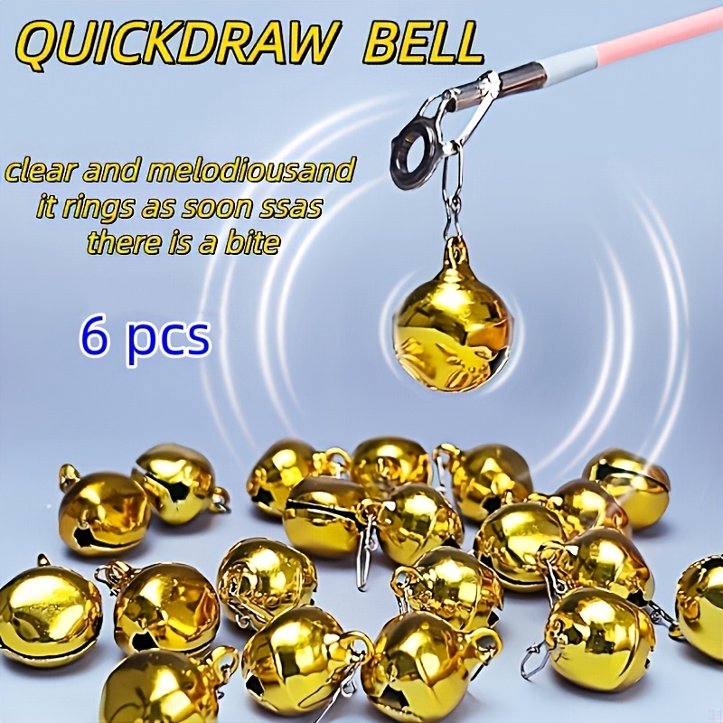 TEMU 6pcs Fishing Jingle Bells Suitable For Night Fishing & Ice Fishing, Bite Alert Sound For Rods, Freshwater/saltwater Hook Buzzer, For Bite