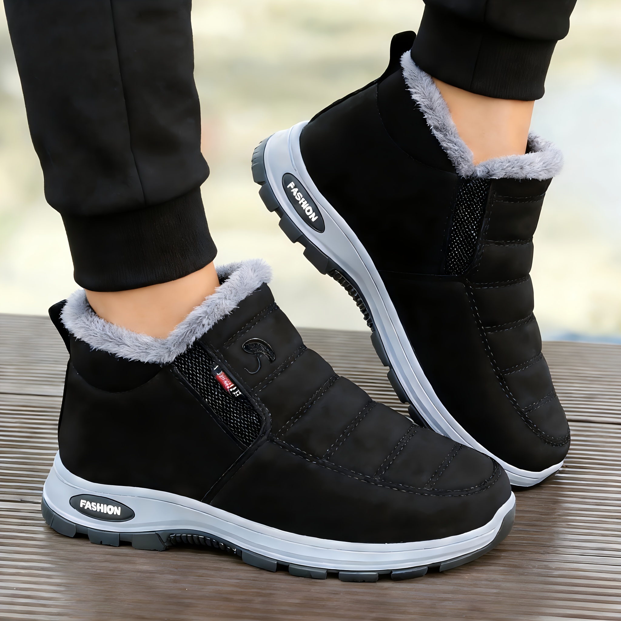 womens slip sneakers boots suitable for snow   skid   upper   support arch cushioning lightweight warm walking shoes for casual workout weather slip resistant tread