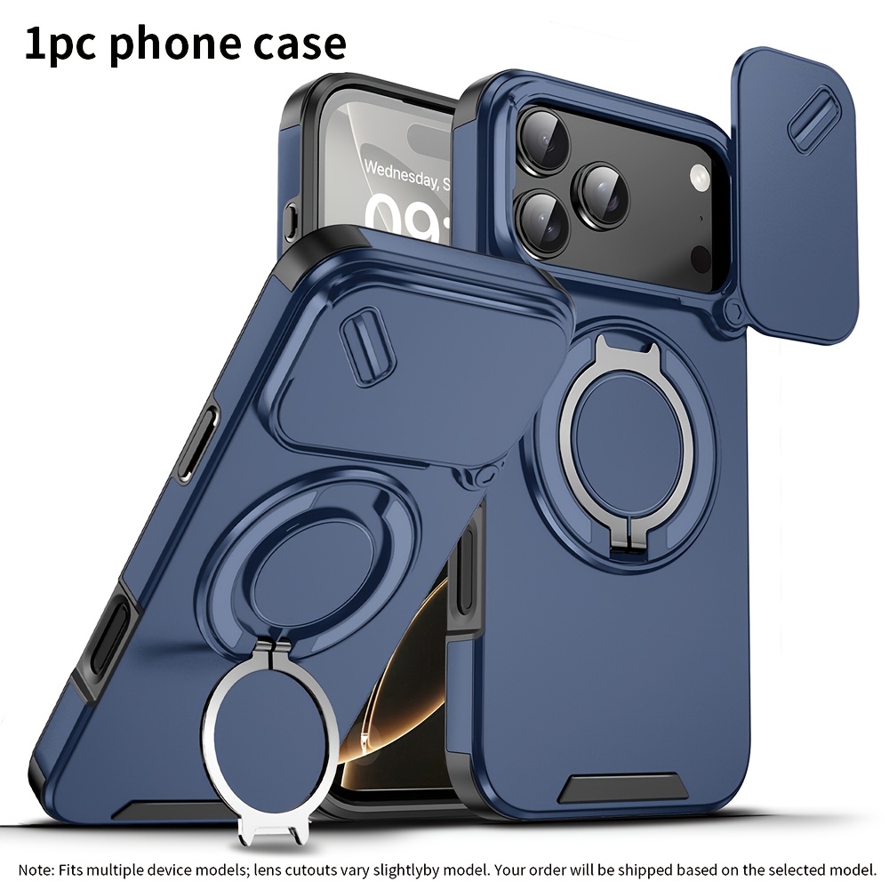 TEMU Чохол для телефону - Чохол-підставка для Iphone 18PRO 18PROMAX 17 Pro 17PRO 15 14 13 12 , М'який , повнорозмірний протиударний чохол проти