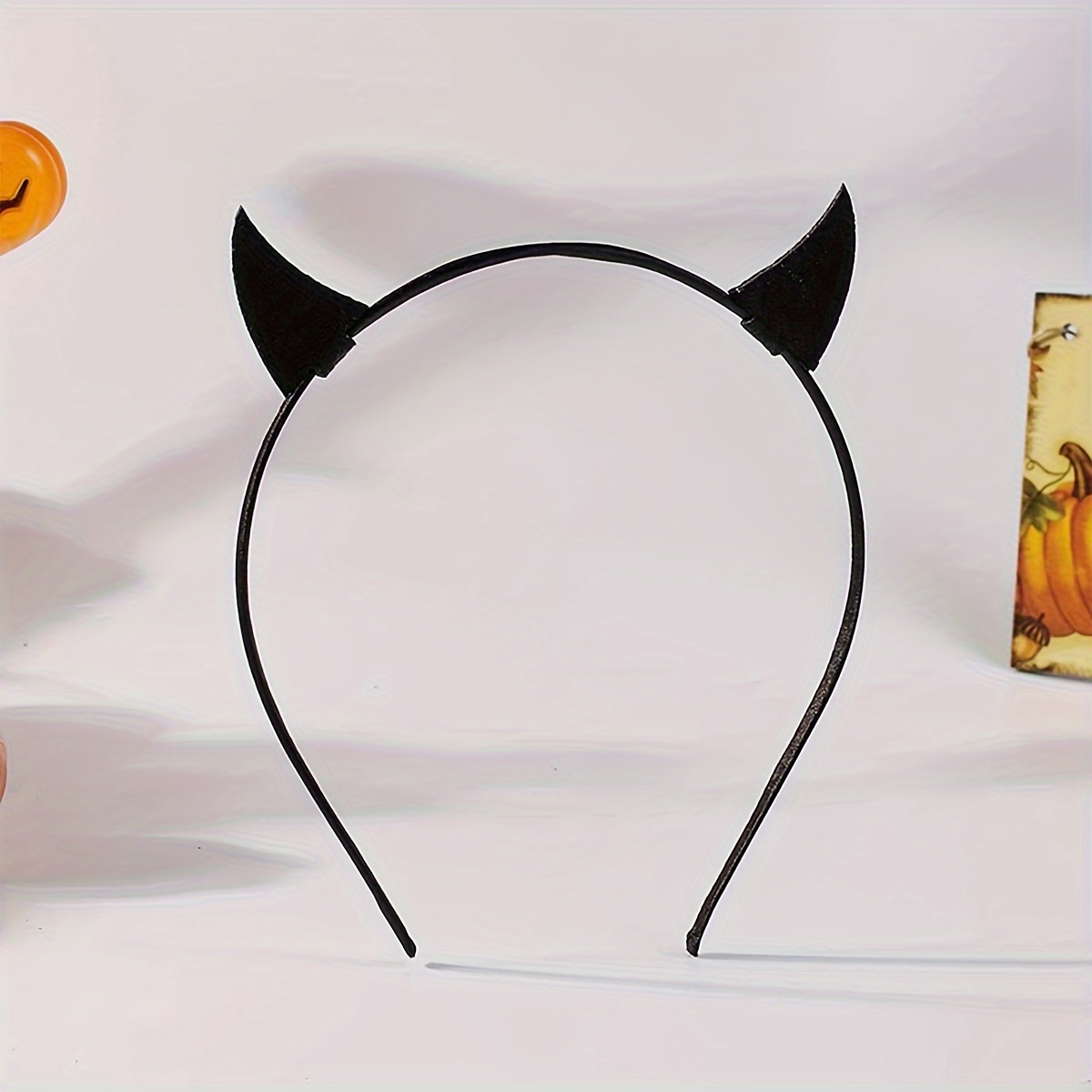 Image of A Horn Cartoon Funny Halloween Holiday Headband Party Decoration Hair Additions Props