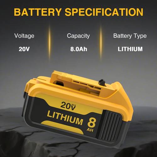 8 6 4 2 pack high capacity 8 0ah 20v li for dewalt cordless tools replacement for dewalt xr battery pack compatible with dcb200 dcb204 dcb206 dcb201 dcb203 dcb181 dcb180 20v dcb200 dcd dcf dcg series power tools