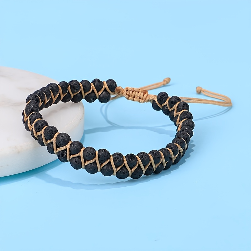 Adjustable Double Layer Natural Stone Bracelet