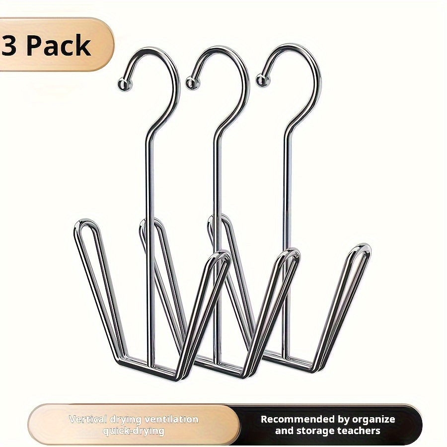 TEMU 3pcs/5pcs Stainless Steel U-shaped Shoe Drying Rack For Shoes Outdoor Home Multifunctional Windproof Hanging Slippers , Utility Hooks