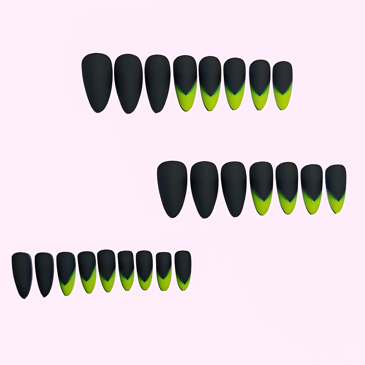 24pcs Nighttime Elegant Fluorescent Gradient Glamorous Detachable Nail Tips