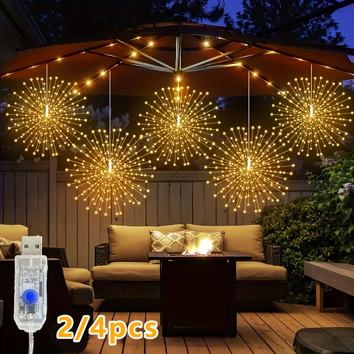 2 4 led hanging fairy lights 180 360 led starburst ball lights 8 adjustable     hanging fairy lights copper wire spark lights suitable for garden parties tents christmas