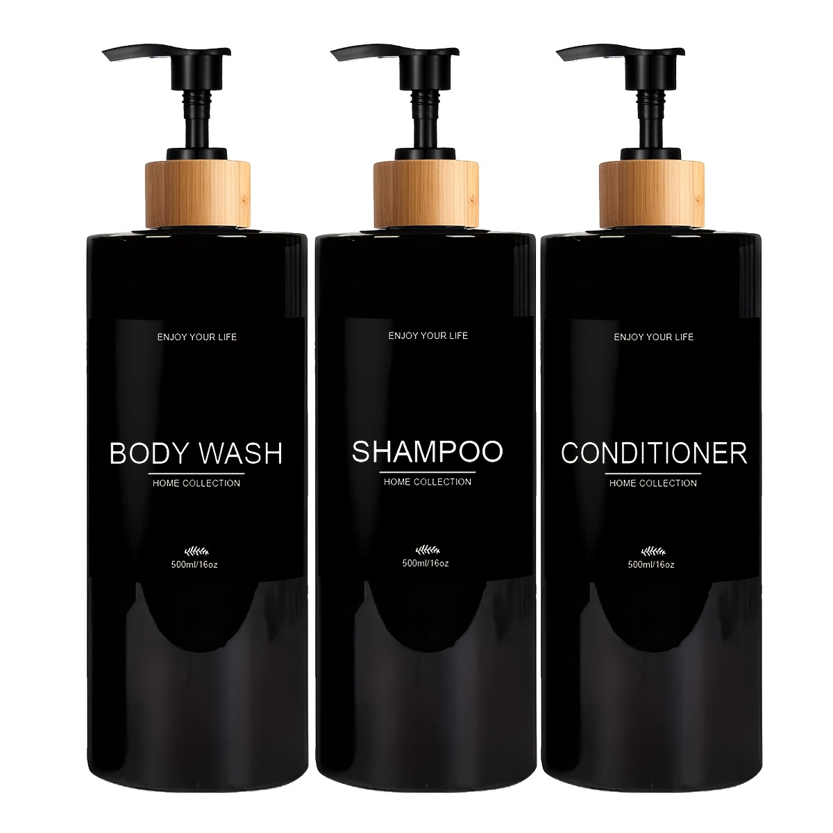 E-shop 1 Set Badezimmer Duschspender für Shampoo und Spülung, Seifenflasche mit Etiketten