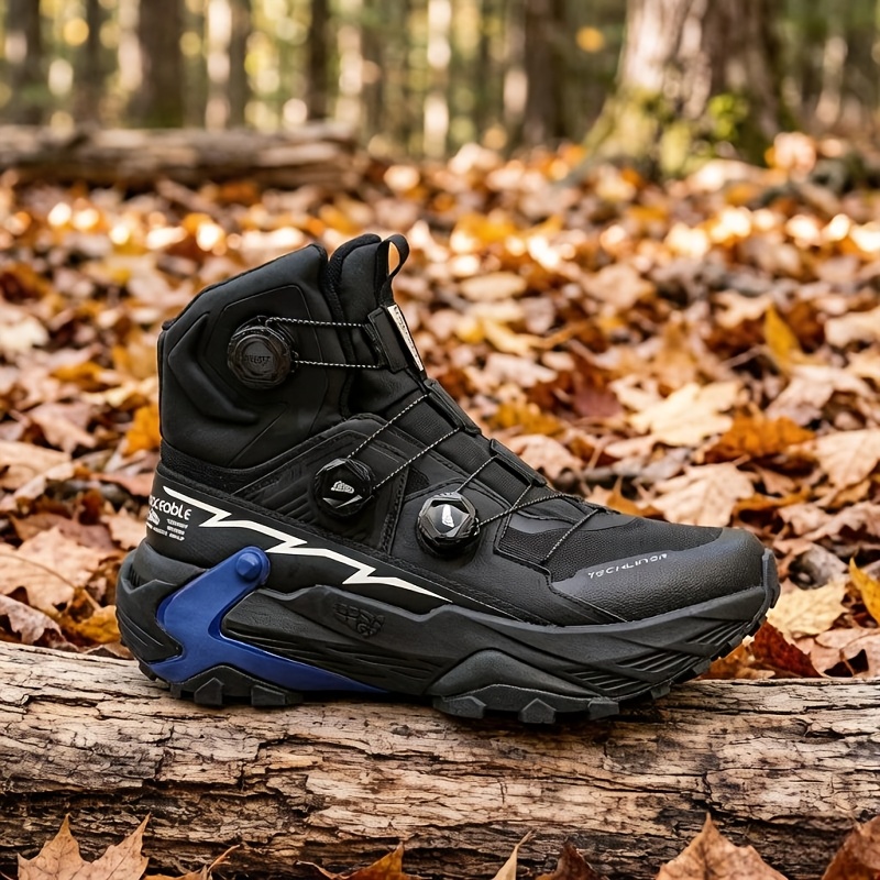 [Sneakers] Men'S Outdoor Shoes Boots Anti-Slip Shock Absorption Mid-High Cut Casual Shoes Comfortable Trail Running Shoes Fashion Sports Running Shoes Men Shoes