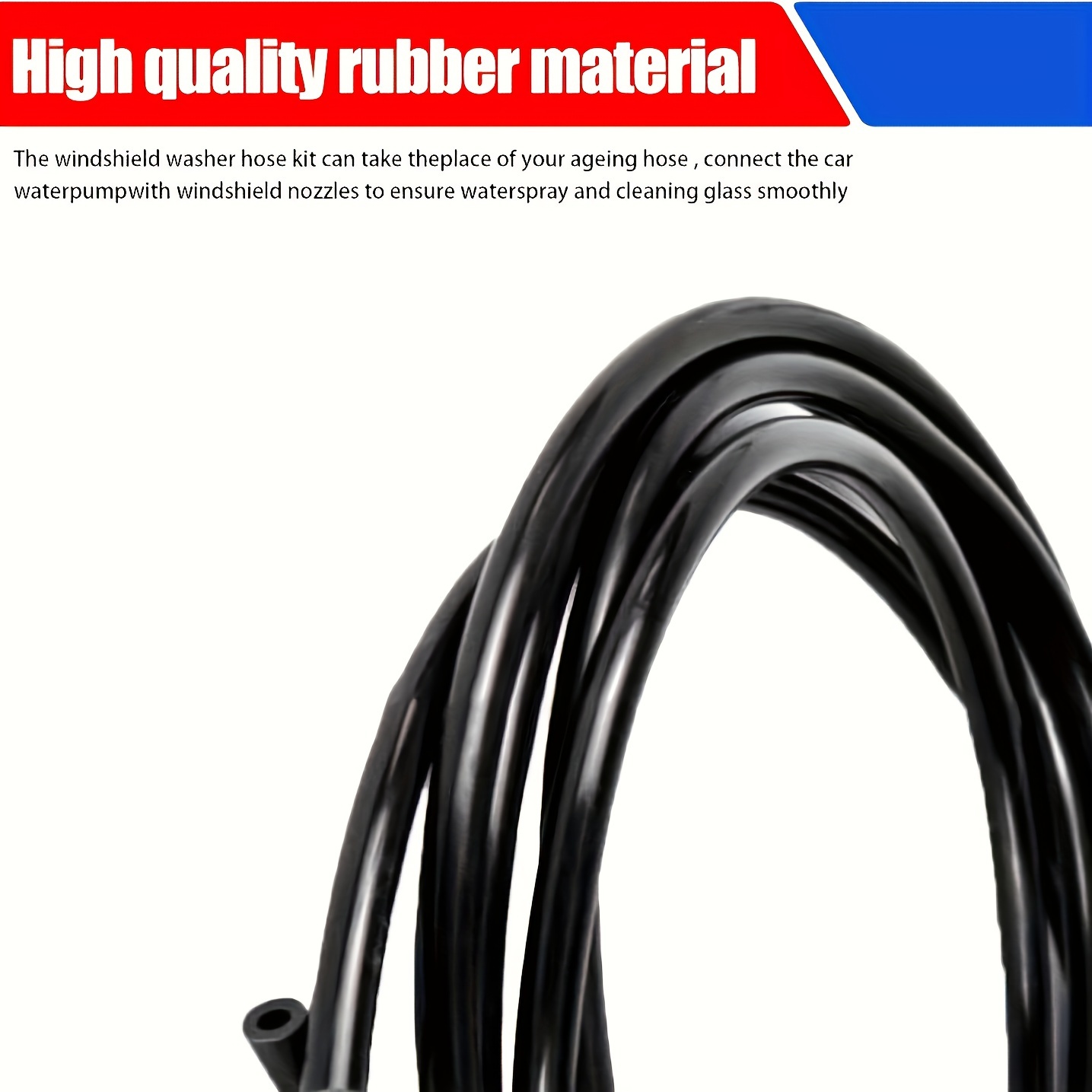 Ruitenwisserslang reparatieset 5 m, wisserwaterslang, slang voor ruitensproeierinstallatie, spuitwaterslang met slangconnector