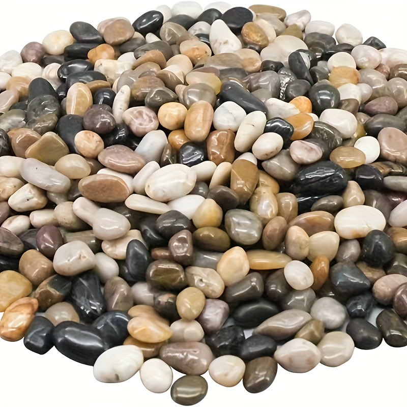 

Natural Stone Decorative Pebbles (1.1 Lbs) For Aquarium, Garden Landscaping, Flower Bed Filling, And Succulent Planters