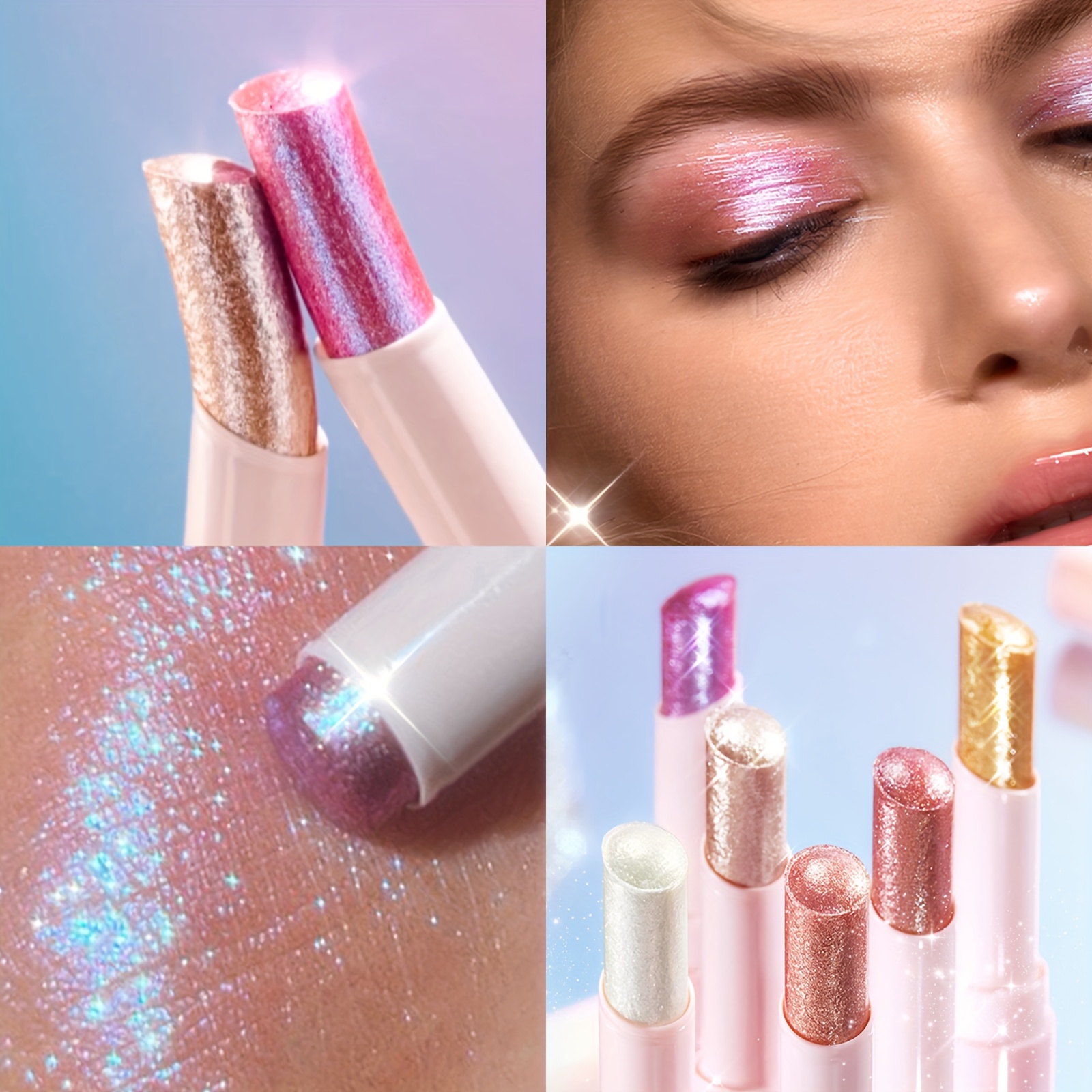 jelly highlighter göz farı çubuğu ruj, parıldayan göz makyajı için çok fonksiyonlu su geçirmez uzun ömürlü i̇nci göz farı kalemi