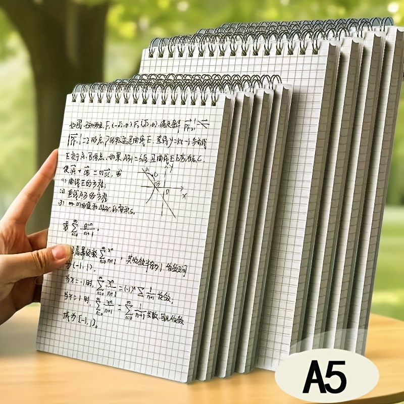 pp transparent grid coil notebook a5 grid diary notebook for high school students horizontal blank business work exam notebook office meeting diary notebook
