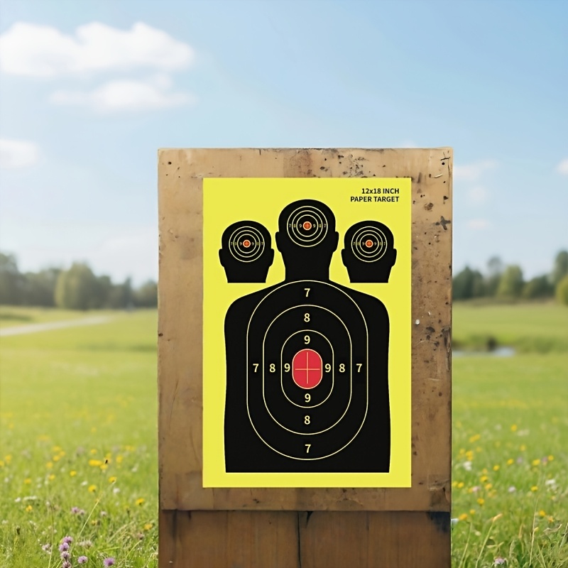 8pcs Human-Shaped Scoring Target Paper for Shooting Practice