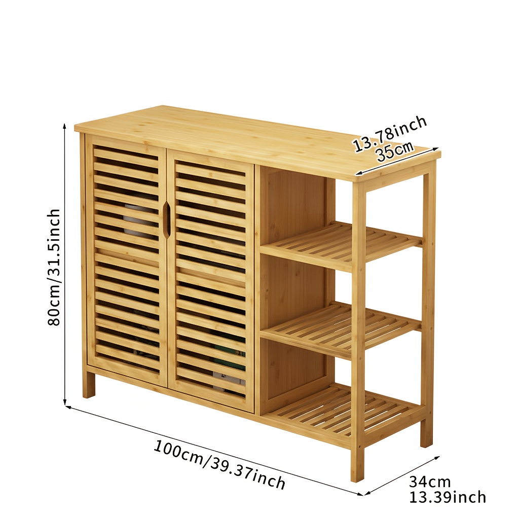 1pc Of A Contemporary Storage Unit, Suitable For Living Room Use, Functioning As A Wall Cabinet And Versatile Vertical Shelving, Standing Shelf, Standing Shelf