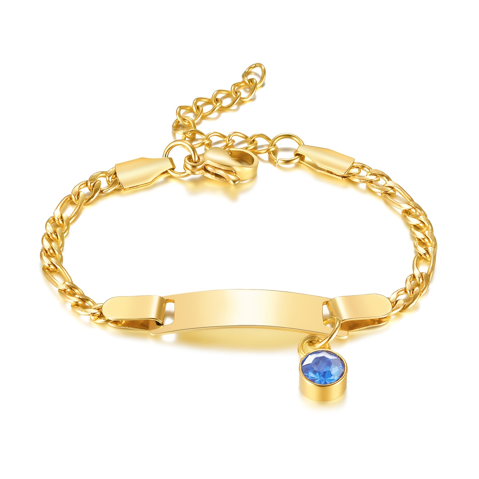 TEMU 1pc - Personalized Stainless Steel Curved Bracelet, Diy Custom Name Cute Stainless Steel Adjustable Chain Jewelry, Suitable For Daily Wear And