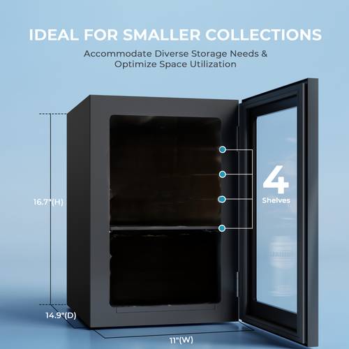 18l refrigerator cooler 24 cans mini fridge with quiet compressor countertop small fridge with 40 f 61 f digital temperature control led light for home bar office