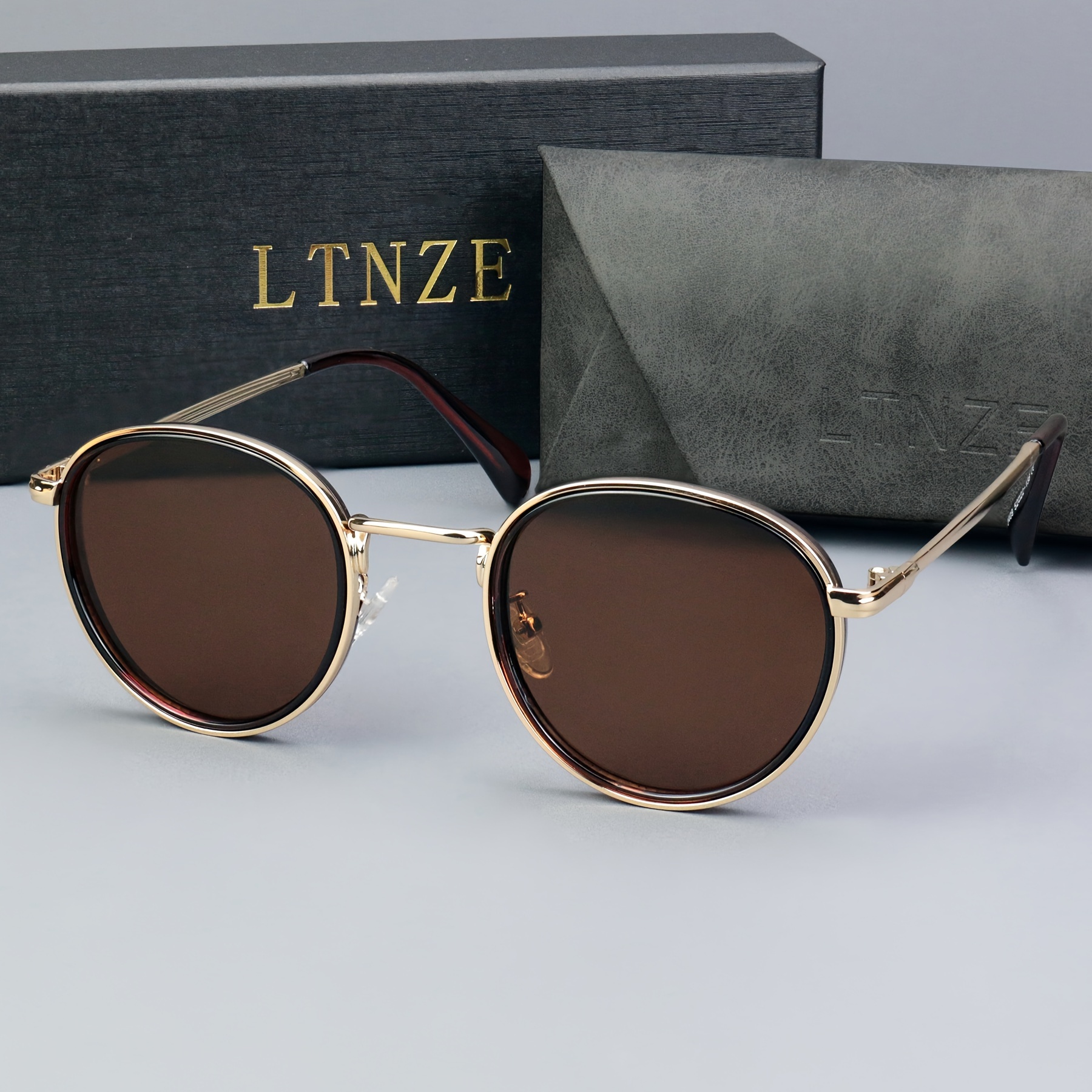 

Ltnze Round Frame Sunglasses For Women Anti Glare Sun Shades Glasses For Driving Beach Travel