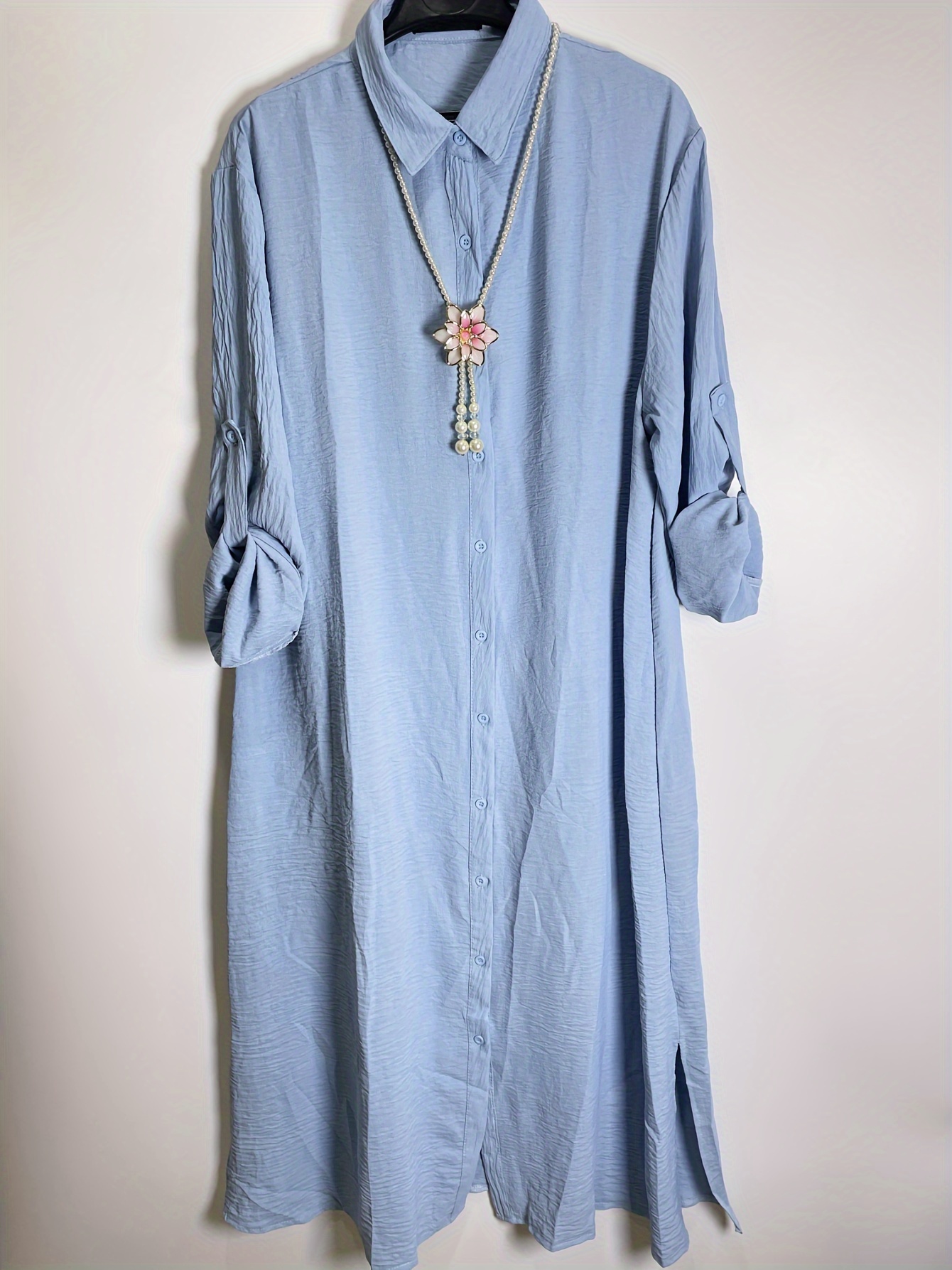 knee length dresses for ladies Side Tassel Tie Relax Tunic Dress