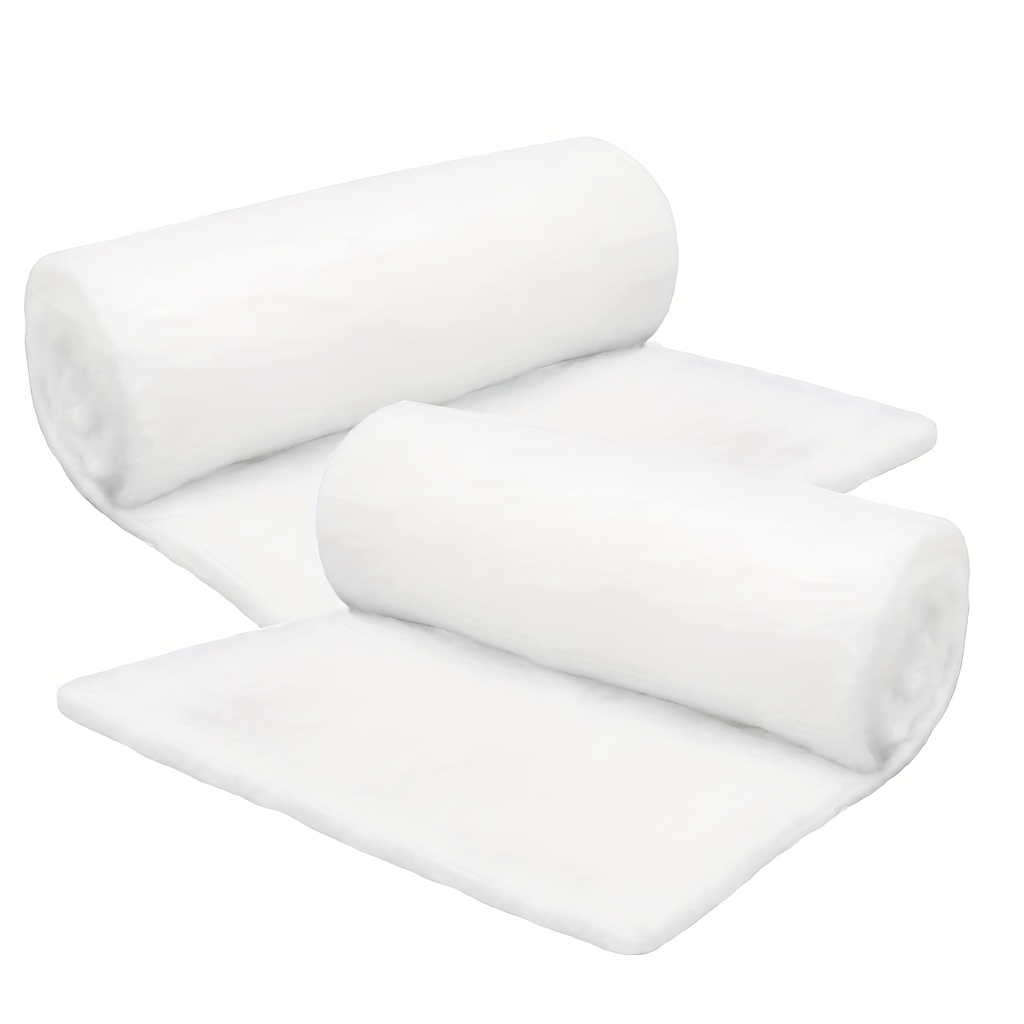 Image of White Full Sheet Of Fluffy Filling Material, 39.3 X 94.5 Inches, Holiday Decoration Snow, Soft And Washable, Suitable For Quilts And Clothing, Crafts And Tearable Decorations, Soft Plush Filling