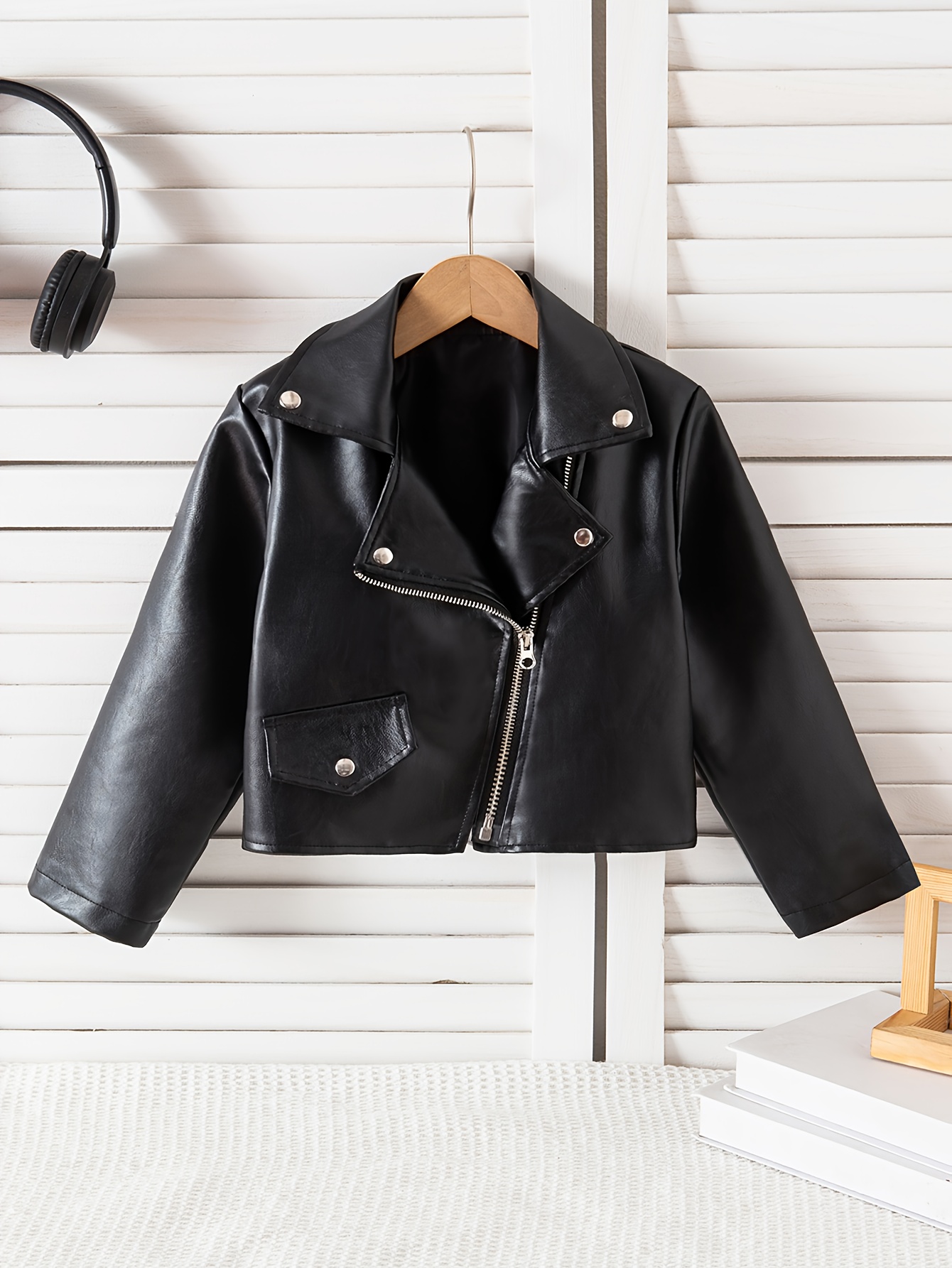 kids leather jacket sold on Temu Philippines