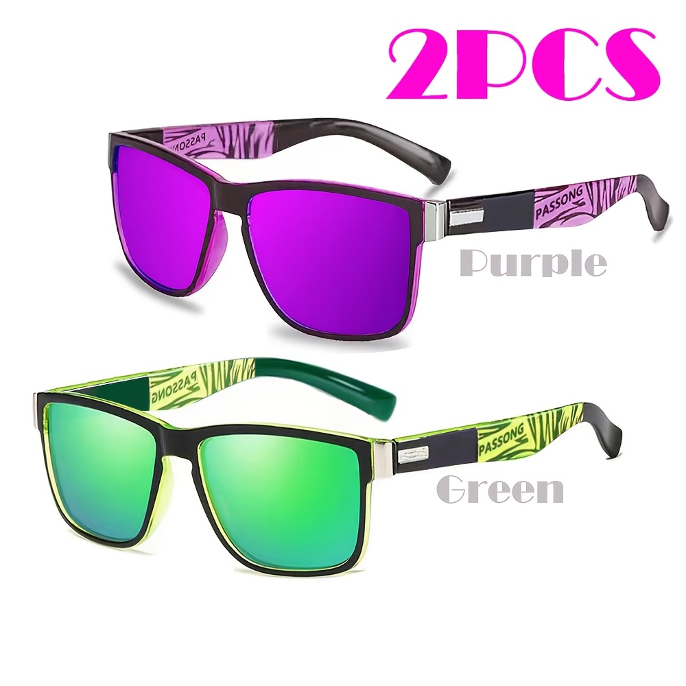 Image of 2pcs Passong Women Unisex Fashion Fashion Glasses Trendy Lightweight & Durable Square Fashion Glasses Novelty & Costumes Men Male Oculos Glasses Eyewear Party Accessories
